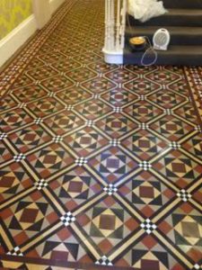 Victorian Minton floor refurbishment Nottinghamshire