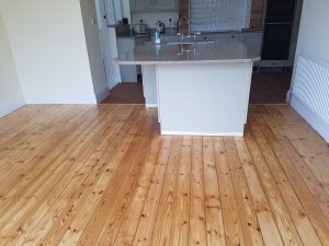 Pine flooring Sanded and Lacquered